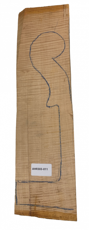 Set Back, Sides and Neck plank Curly Maple for Cello Unique Piece #011